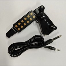 통기타 사운드홀 픽업 - 클립 집게형 - 음량 볼륨 조절 - 6.35mm 1/4 잭 출력 - 앰프 스피커 믹서 연결, 1개