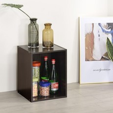 TZUMii 簡約加高單格櫃, 1個, 簡約加高單格櫃-胡桃木色, 胡桃木色