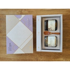 도라지미 가정의달 감사선물 국산 도라지정과 도라지청 2종 상견례 선물세트, 1세트, 홍도생청+홍도라지청 보자기포장