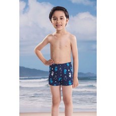 卡通印花五分泳褲