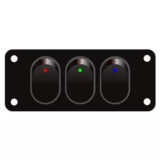 방수 해양 스위치 USB 충전 소켓 트럭 디지털 회로, 빨간불 5개