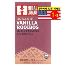 Equal Exchange 오가닉 허브 티 바닐라 루이보스 차이 무카페인 20개입 40g 1개