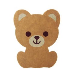 卡通動物馬桶除臭貼 廁所消臭裝飾墊, 1個, 小熊