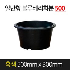 순희농장 고무 블루베리화분 일반형 흑색 500 x 300 원형 분갈이, 검정