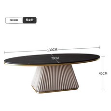거실 높은 원형 테이블 고급 소파 카페 투명 인테리어, 130cm 화이트블랙