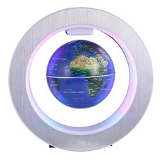 磁懸浮地球儀 LED燈光 創意禮品 桌面裝飾 學習教具, 藍色