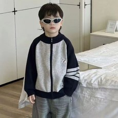 兒童開衫新款高級感中大童春款外套男童韓版休閒百搭撞色毛衣