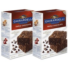 Ghirardelli 기라델리 트리플 초콜릿 브라우니 믹스 2.26kg, 2개
