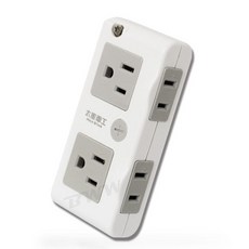 【太星電工】大間距 2P 3P 4插分接式旋轉插座 插頭 插座 AE032, 1個