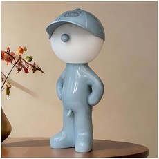NIBERDA A Little Shy Man Lamp 창의적이고 재미있는 수줍은 남자 소년 램프 성인용 화이트 코끼리 선물 (옐로우) 305411 8965232426, 블루