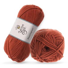 Hobby Lobby Gunmetal Yarn Bee Pearlspun 로우 필 섬유 실 유닛, Rust