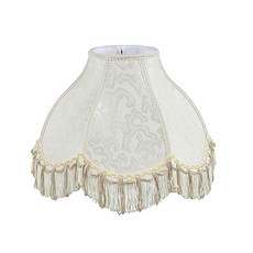Aspen Creative 30335A Transitional Scallop Bell Shape Spider Construction Lamp Shade in Ivory with, Aspen Creative 30335A Transiti
