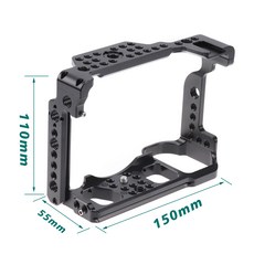 CNC 알루미늄 DSLR 카메라 케이지 키트 확장 프레임 콜드 슈 니콘 Z5/Z6/Z7/Z6II/Z7II 용, 01 Black, 한개옵션1