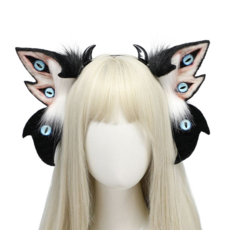 萬聖節惡魔克蘇魯獸耳頭飾漫展裝扮模擬毛絨耳朵髮箍, 克蘇魯惡魔×1個