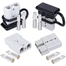 BFXM 앤더슨 커넥터 4개 50암페어 12-36V 배터리 퀵 커넥트디커넥트 플러그 키트 612개 게이지 케이블용 자동차 자전거 ATV 윈치 트 모터 추가 SB50 그레이, 50Amp*4