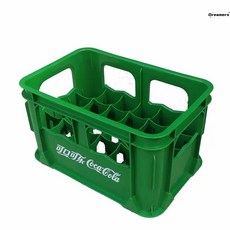 술 박스 수납 바구니 24칸 주류 병음료 손잡이 맥주 화이트, E. 아미 그린, A. 43cm x 28cm x 24cm