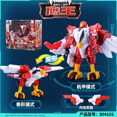 台灣熱賣 正版迷你特工隊 恐龍力量 變形合體 炫龍機甲獸王 力量機器人玩具, 獸王力量-特工機甲【鷹王】, 1個