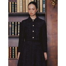 매장정품 빈폴 BEANPOLE LADIES [B. my] 트위드 크롭 자켓 재킷 - 블랙 250375