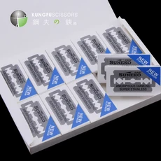 남성 여성을 위한 SUNEKO 이중 블레이드 면도기 날카로운 안전 블레이드 100개, 01 하얀색, 1, 01 하얀색