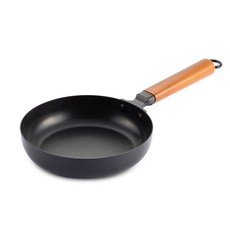 바이마르 블랙빈 우드핸들 인덕션 호환 IH 스텐 후라이팬, 20cm, 1개