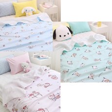시나모롤 포차코 헬로키티 여름 밀키 리플 겹이불