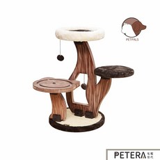 Petpals 原木跳台貓樹，3層設計，附貓抓板, 詳見包裝, 詳見包裝