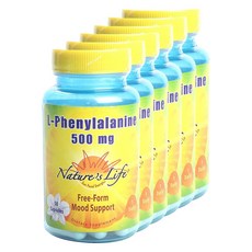 Nature's Life L-苯丙氨酸 500mg 膠囊, 6罐, 50顆