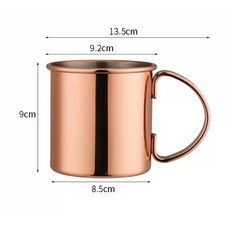 Vibe Bar 304不鏽鋼莫斯科騾子杯 銅杯調酒雞尾酒杯 帶手把驢子杯 Moscow Mule, 1個, 馬克杯