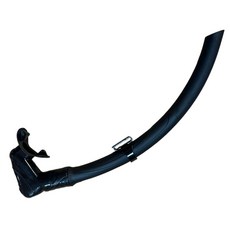 潛水呼吸管：舒適矽膠咬嘴，排水閥設計，潛水愛好者必備, 軟式排水型 黑色