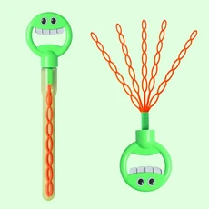 쿠쿠스토어 스마일 페이스 버블 스틱 오픈 블로잉 머신 물 놀이 장비 5 클로 32 홀, 02 green