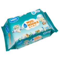 奈森克林純水濕巾100抽，99.9%純水無酒精無香精，溫和清潔寶寶肌膚, 100抽, 1個