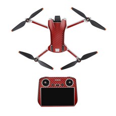 DJI 미니3 프로 전용 드론 스킨 필름 N1 RC 조종기 기체 보호 데칼 카본 패턴 방수 스티커, 1개, (미니3) 스킨카본레드(RC)