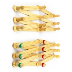 [FullyJully] 원목 접이식 자바라 고무링 옷걸이 벽걸이 모자 가방, 상세표기, 1개