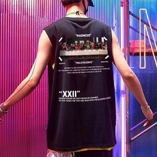 豹開之家 男款 M-8XL 背心 潮牌 寬鬆 運動 休閒 圓領 無袖 T恤 B9023