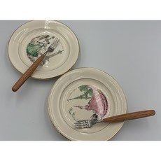 오크우드 핸드메이드 우드핸들 디저트 포크 티포크 세트, 레드오크(붉은참나무), 2개