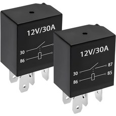2 PCS 4 핀 스타터 릴레이 12V 30A 헤비 듀티 방수 자동 표준 범용 자동차 액세서리, 4 Pin-24V