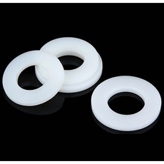 佑齊企業 iCmore M3*8*1mm 尼龍平墊片 白色絕緣塑料薄墊片, 100pcs/包