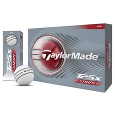TaylorMade TP5X 條紋高爾夫球, 1個, 12入, 白色