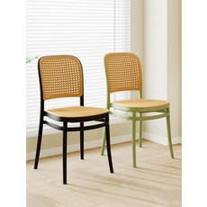 인테리어 라탄의자 등받이 편한 북유럽 식탁의자, 15. 카키 스탠다드