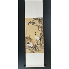 沈銓 松梅雙鶴圖 尺寸50x170釐米, 參考詳情頁