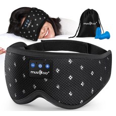 MUSICOZY Bluetooth Sleep Headphones for Side Sleepers Wireless with Ultra Thin Speakers in Comfort, 메시 블랙