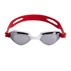 Clear'r Mako 성인용 수영 고글 김 서림 방지 코팅 자외선 차단 편안한 일체형 소프트 프레임 수영용 핑크+ 퍼플 467528, Red/Grey 467528