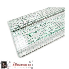 HCS 不銹鋼邊防割方眼直尺 15-30cm, 1個, 18cm #6618