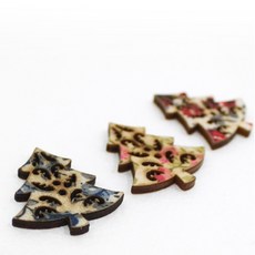 EP 공예재료 비즈 나무단추 빈티지 트리 50개