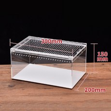 爬蟲壓克力飼養箱, 1個, 一體式磁吸大號可裝水(一單限1