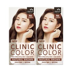 꽃을든남자 크리닉 칼라 염색약, N6 자연갈색, 2개