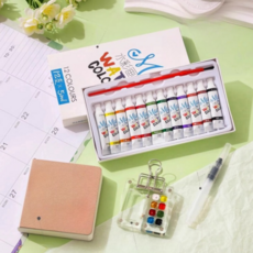 미니 팔레트 파렛트 휴대용 파레트 유화 수채화 미술 미니파레트 원목, 투명 미니팔레트, 1개, 8칸