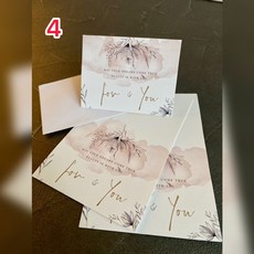 清新簡約優雅水彩卡片含信封組，多色可選，適用於生日、節慶、感謝等場合，傳遞溫馨祝福, 4,（寬9.3*高7公分）含信封, 1個