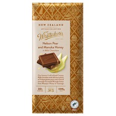 Whittaker's Nelson Pear麥蘆卡蜂蜜牛奶巧克力, 100g, 1塊