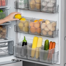 하이퍼리 튼튼한 냉장고 정리 수납 트레이 10P, 투명